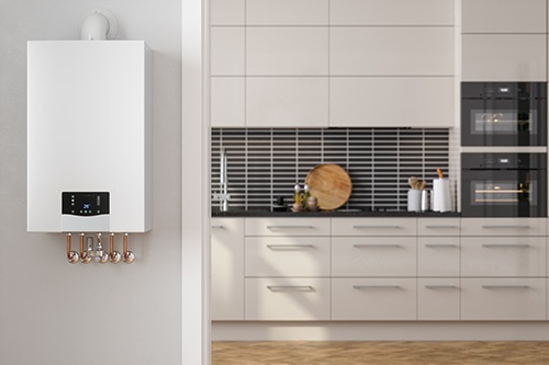 boiler by kitchen
